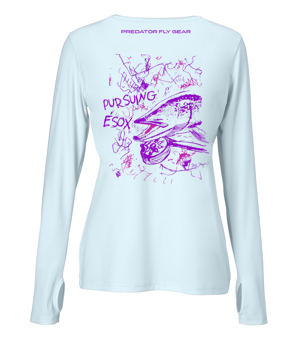 Womens PURSUING ESOX Performance Shirt, Northern Pike