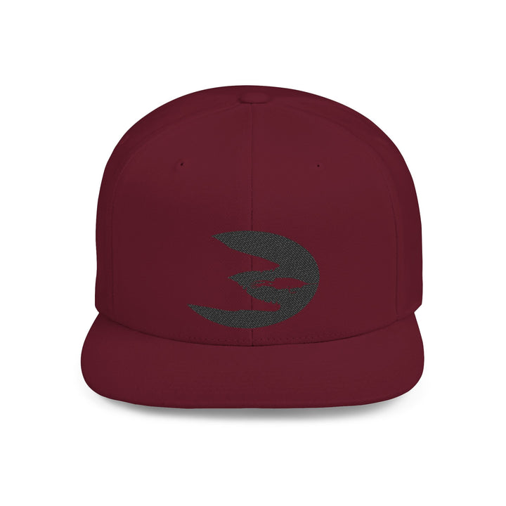 Translation missing: en.Maroon Embroidered Flat Bill Snapback