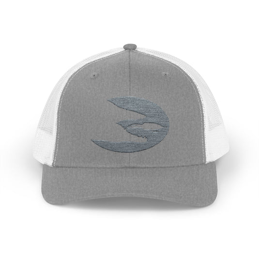 Translation missing: en.Heather Grey/ White Embroidered Snapback