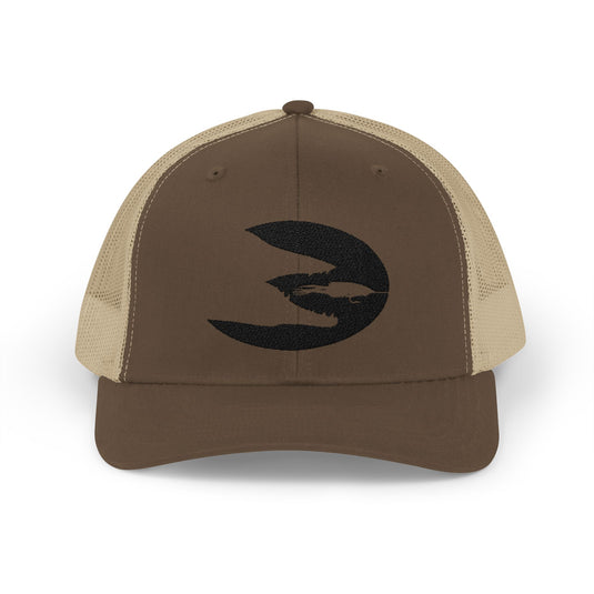 Translation missing: en.Brown/ Khaki Embroidered Snapback Trucker Hat
