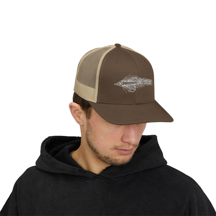 Translation missing: en.Albie Fly Brown/ Khaki Embroidered Snapback Trucker Hat