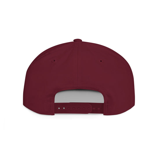 Translation missing: en.Maroon Embroidered Flat Bill Snapback