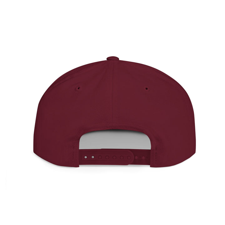 Translation missing: en.Maroon Embroidered Flat Bill Snapback