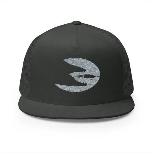 Translation missing: en.Charcoal Embroidered Flat Bill Snapback
