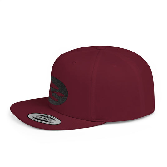 Translation missing: en.Maroon Embroidered Flat Bill Snapback