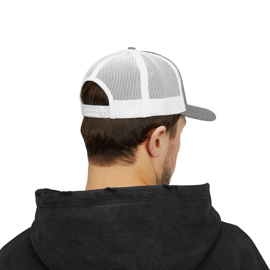 Translation missing: en.Heather Grey/ White Embroidered Snapback