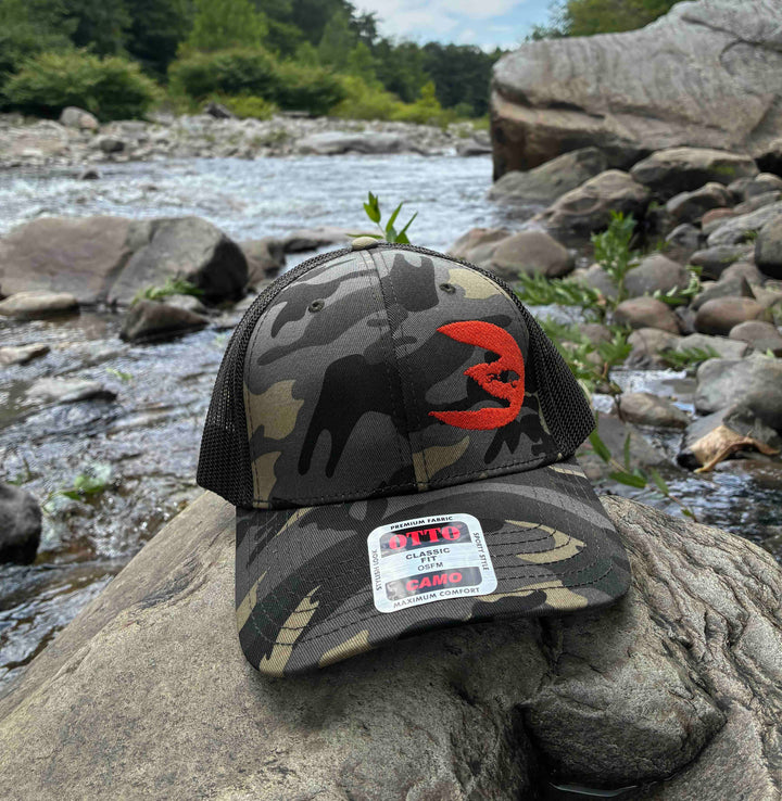 Translation missing: en.Camo/ Brown Embroidered Snapback Trucker