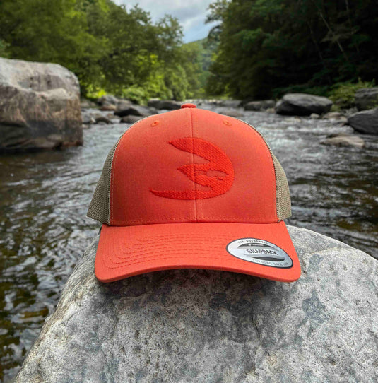Translation missing: en.Rustic Orange/ Khaki Embroidered Snapback Trucker Hat