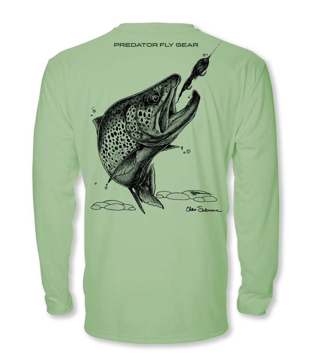 Brown Trout  Solar Long Sleeve Shirt - Fly Fishing Journeys