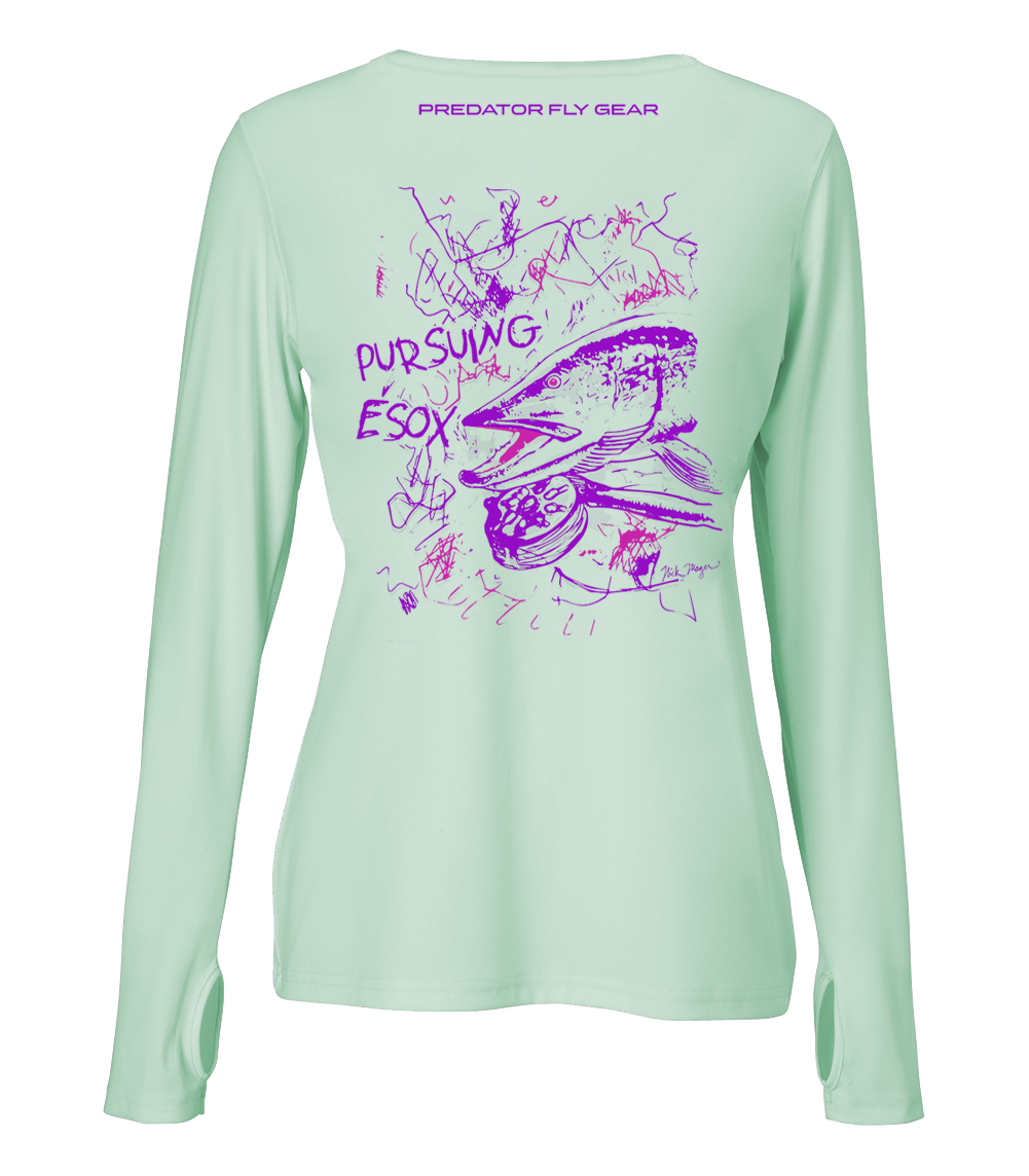 Womens PURSUING ESOX Performance Shirt, Northern Pike - Predator