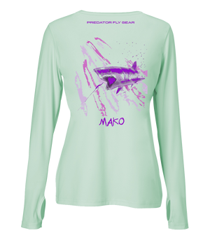 Womens MAKO Performance Shirt, Shortfin Mako Shark