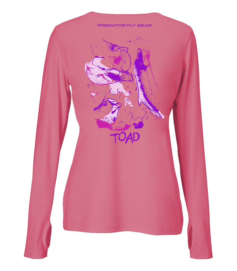 Womens Toad Performance Shirt, Tarpon XL / Coral