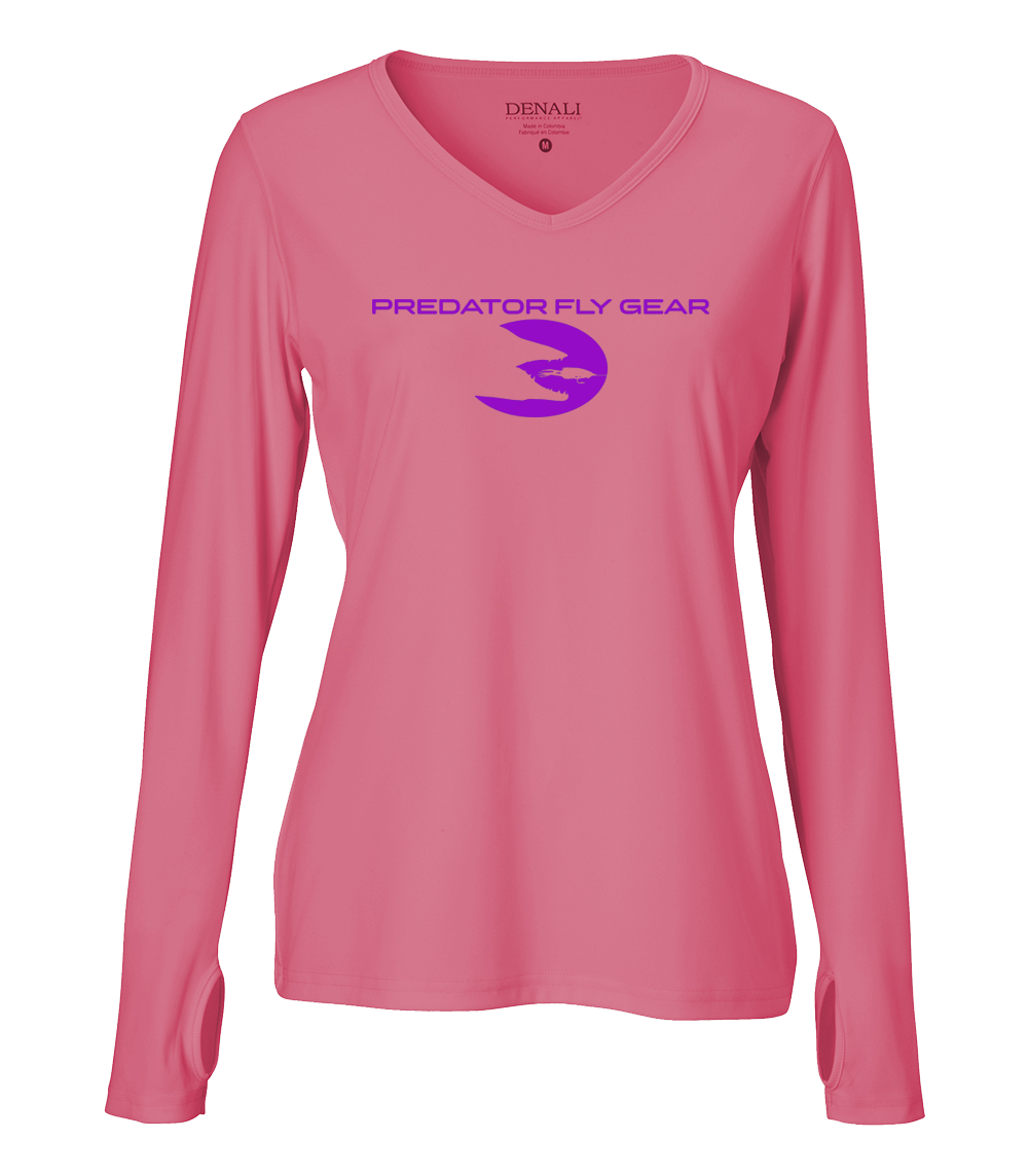 Womens Cuda Performance Shirt, Great Barracuda LG / Coral