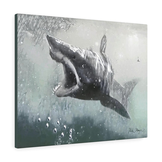 Translation missing: en.Mako Shark, Canvas Gallery Wrap, Monochrome