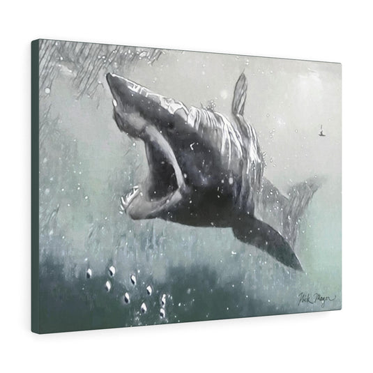Translation missing: en.Mako Shark, Canvas Gallery Wrap, Monochrome